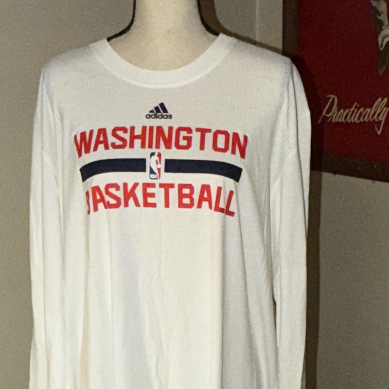 adidas AEROKNIT Washington Wizards Basketball NBA T-Shirt White 3XLT AJ Dybansta gallery