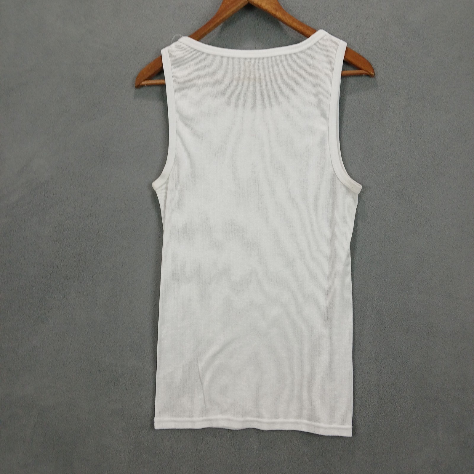 Volcom Tank Top Mens Large White Logo Ribbed Scoop Neck Wide Strap Athletic gallery