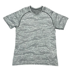 Lululemon Shirt Men’s Large Gray Camo Metal Vent Tech Active Wear Workout Gym