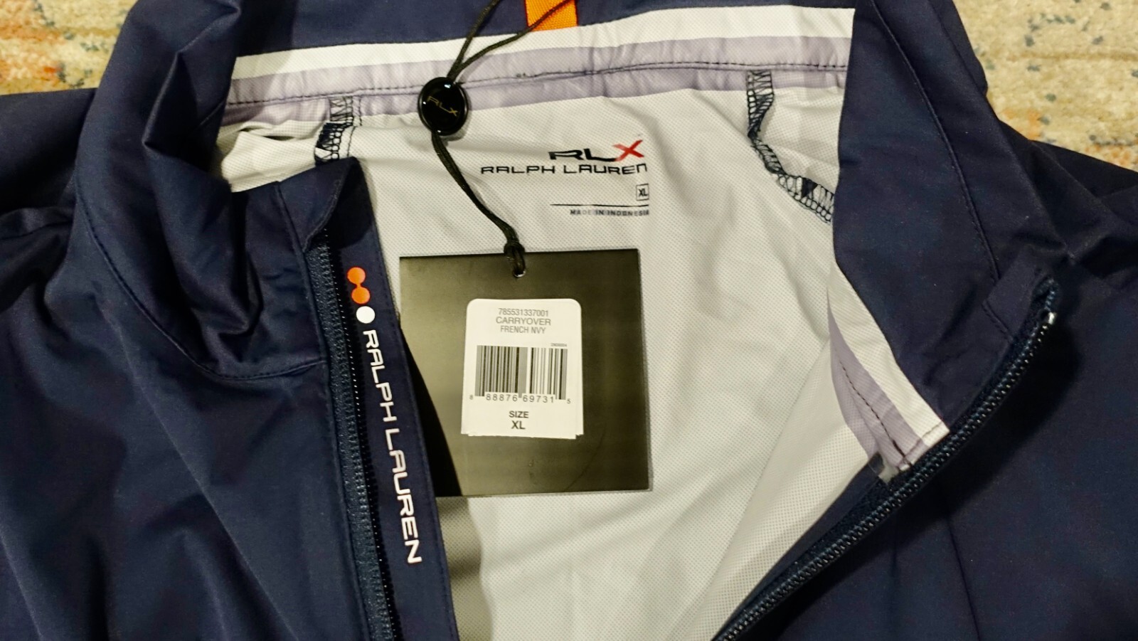 RLX Ralph Lauren NETJETS Golf 1/4 Zip Carryover Navy Mens Shirt Size: XL. NEW gallery
