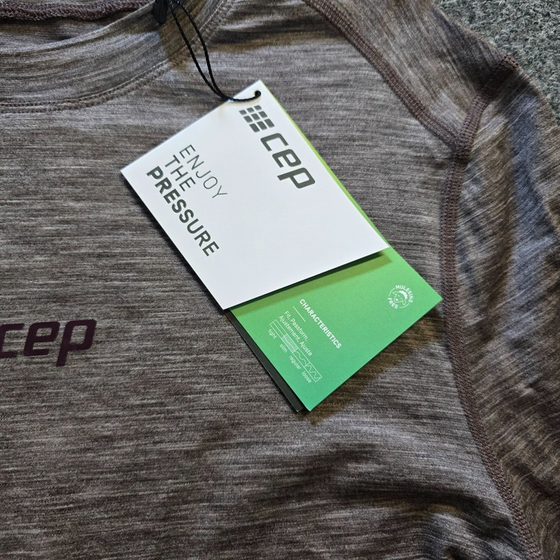 CEP Top Mens Size Medium Gray Cold Weather Merino Wool Running Ski Layer Knit gallery