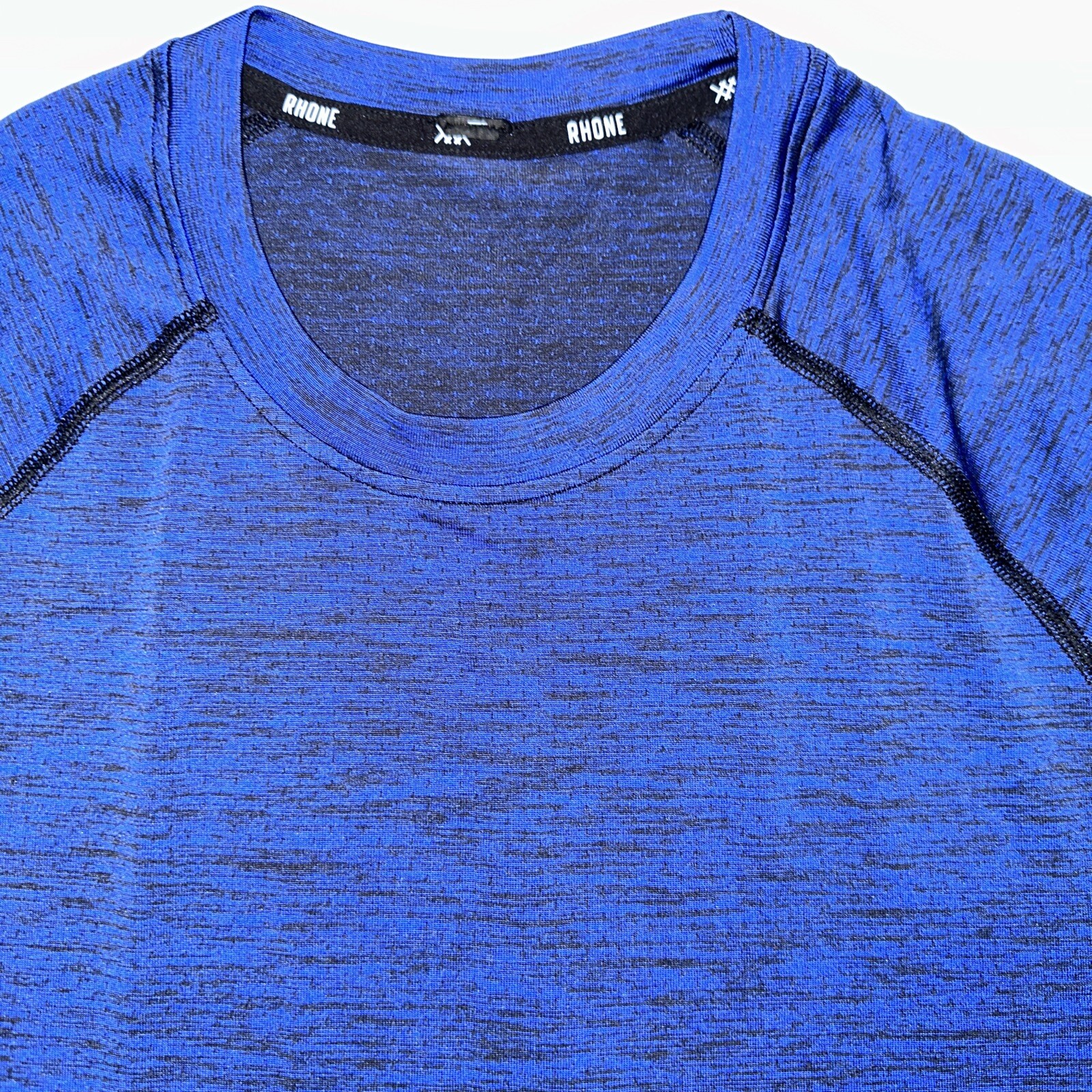 Rhone Reign Midnight Sapphire/ Black Heather Athletic Shirt, Size:M gallery