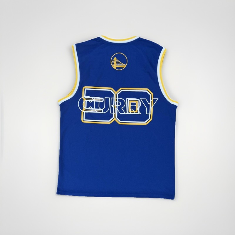 NBA UNK Golden State Warriors Curry #30 Replica Jersey Men's Large gallery