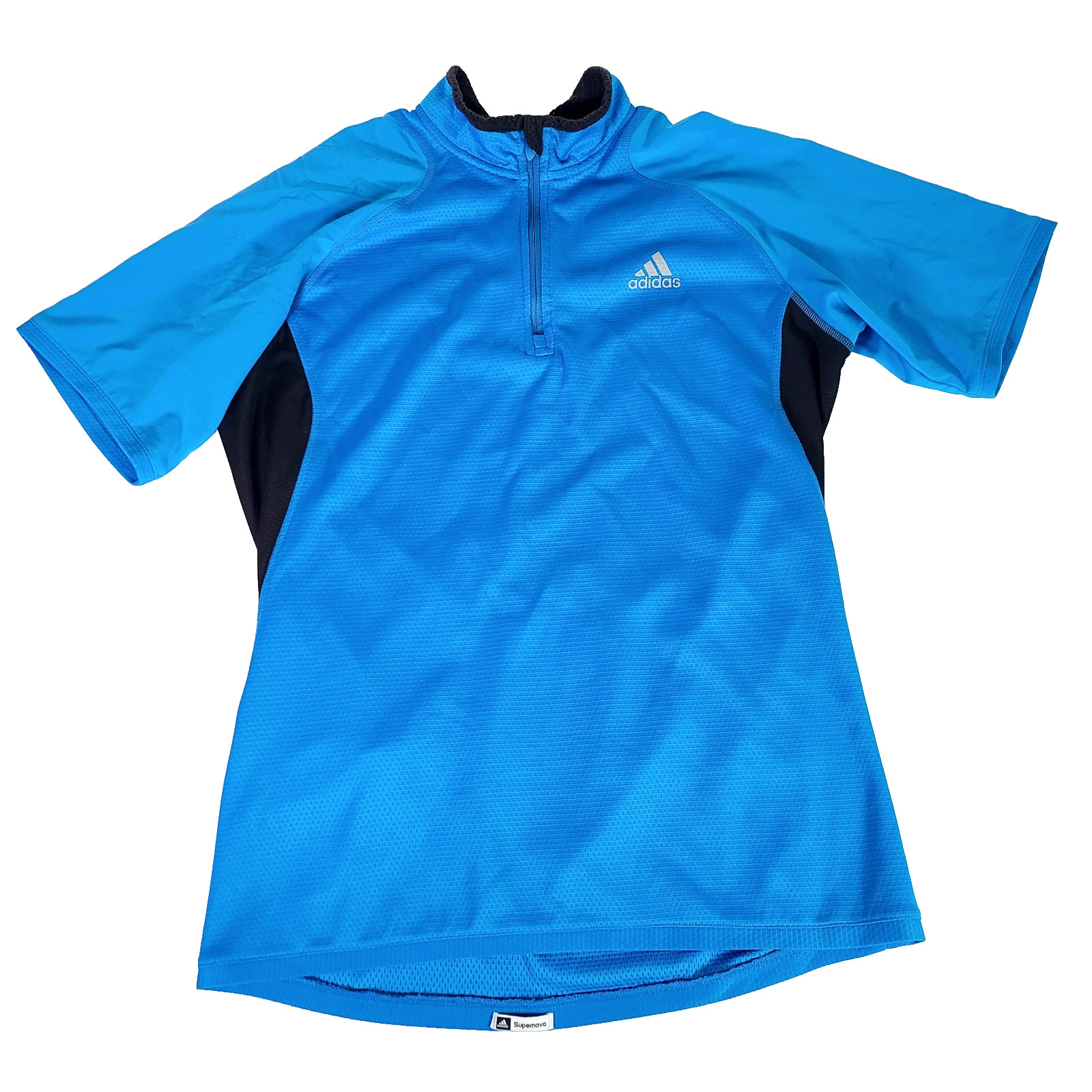 Adidas Cycling Shirt Men Large Blue Clima365 Formotion Supernova MP3/ipod Pocket gallery