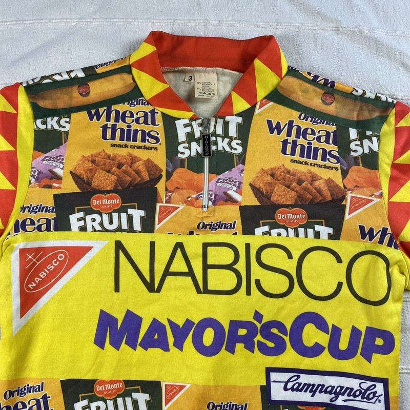VTG 90s Giordana Cycling Jersey Men's Size 3 Nabisco Mayors Cup Made In Italy gallery