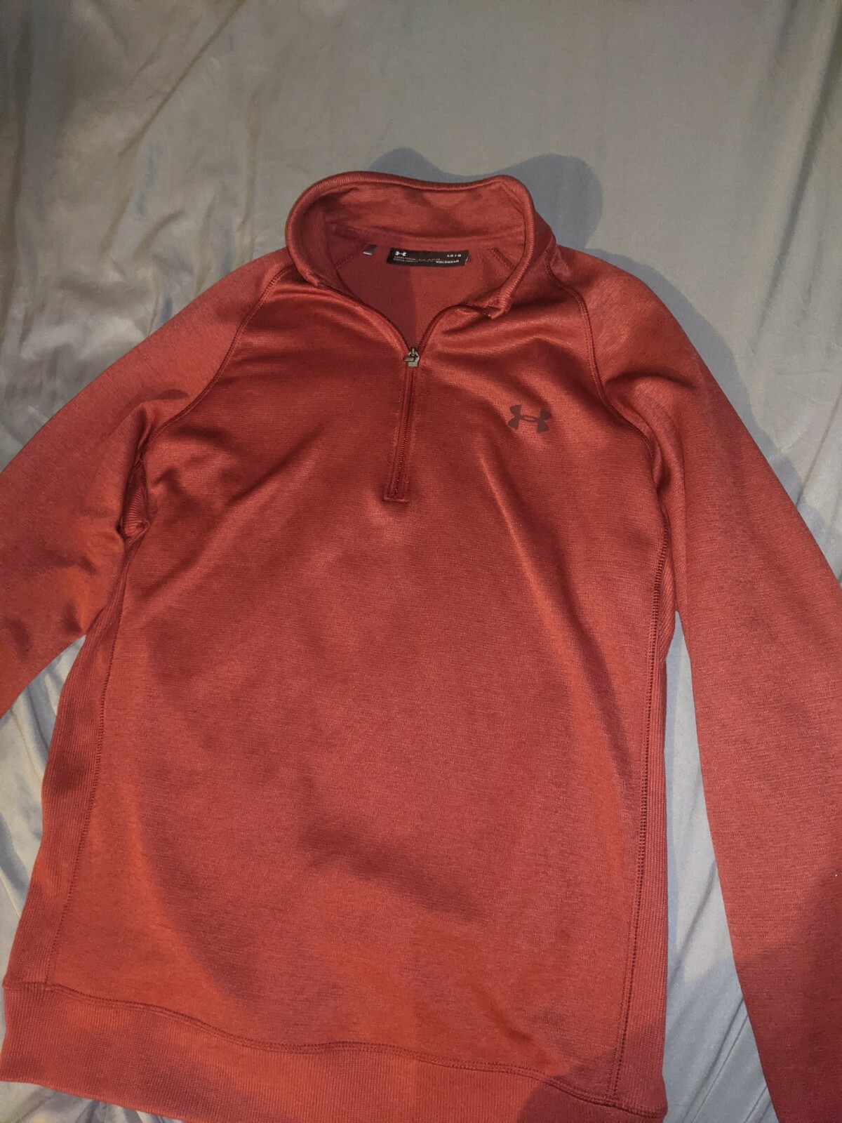 Under Armour Coldgear Adult Large Loose Fit Maroon 1/4 Zip Athletic Sweatshirt gallery