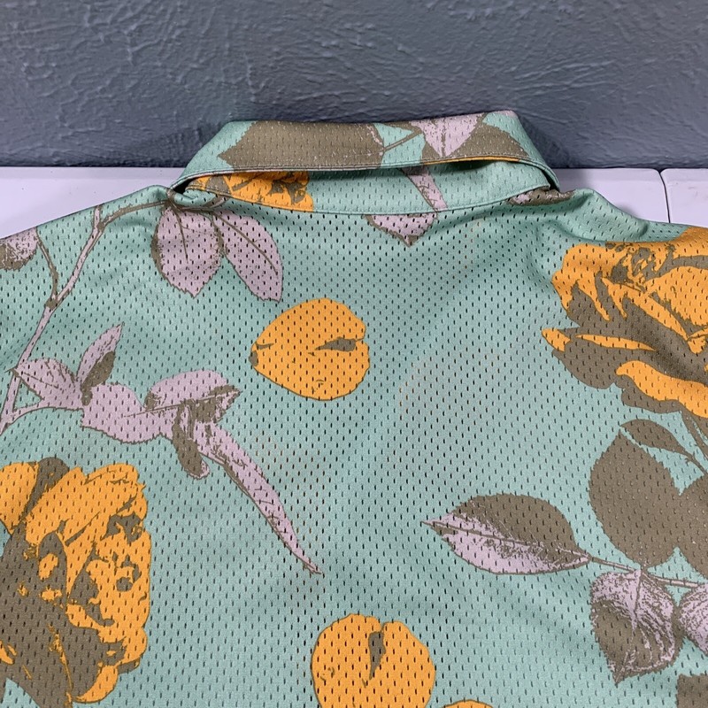 Mens Size S Nike Sportswear Floral Mesh Resort Button Down Shirt gallery