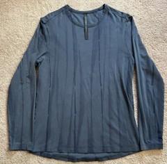Lululemon 5 Year Basic Crew Long Sleeve Shirt Mens Size Medium Blue Tie Dye