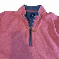 Johnnie-O Sully 1/4 Quarter Zip Pullover Sweater Scarlet Mens XLarge Preppy Lux