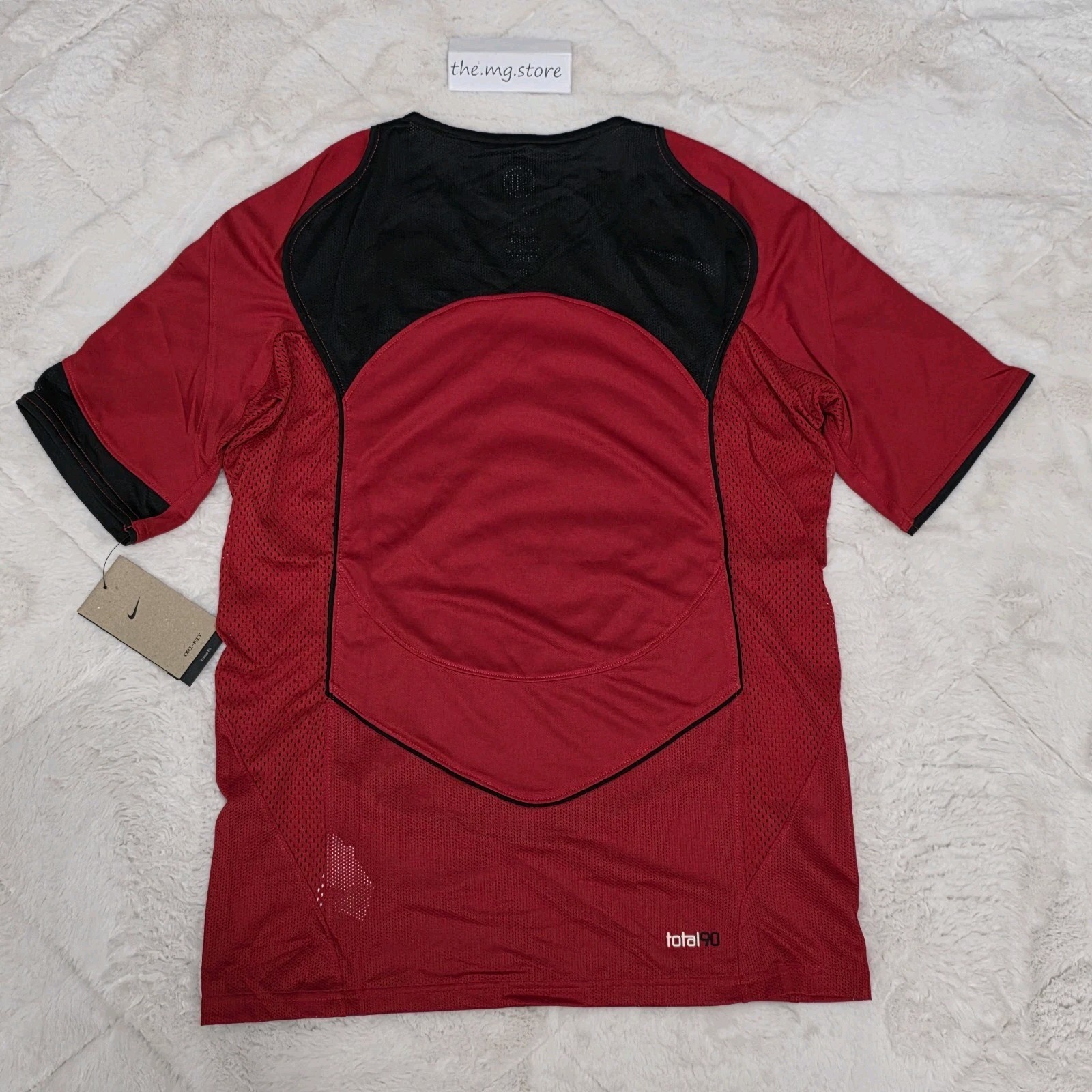 Nike Total 90 Dri-Fit Loose-Fit Red/Black Soccer Jersey Men’s Sz L HV1178-687 gallery