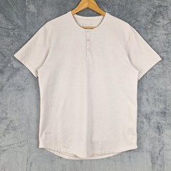 Bylt Top Large Lux Henley Drop Cut Lightweight Curved Hem Athleisure Casual