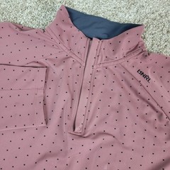 UNRL Mens Large Brown AOP Stars Performance Stretch Quarter Zip