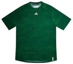 Adidas Climalite T-Shirt Men L Green Athletic Performance Short Sleeve Training