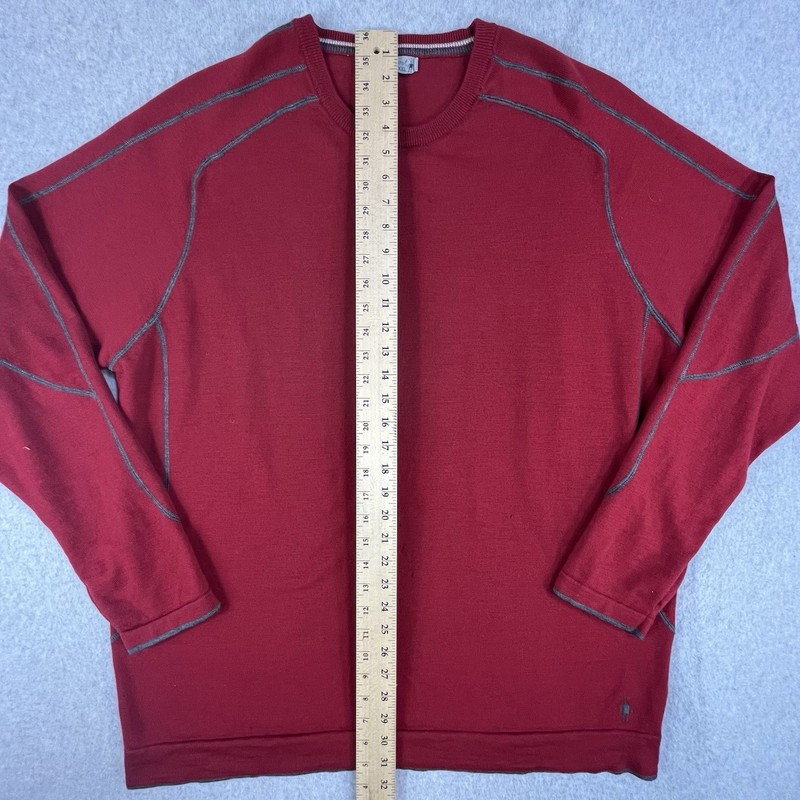 Smartwool Merino Wool Sweater Base Layer Shirt Mens XXL Red Long Sleeve gallery