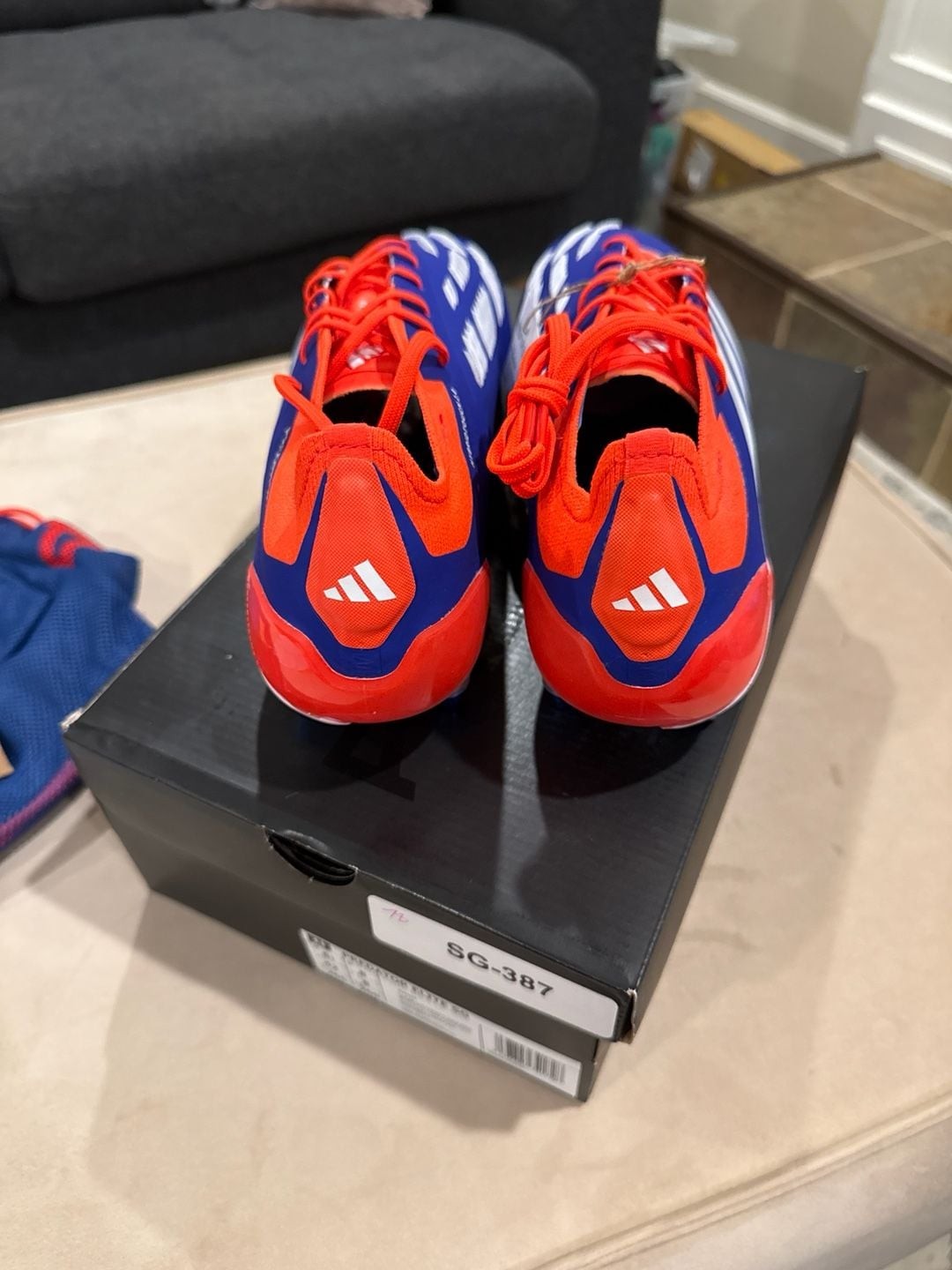 Adidas Predator Elite SG Soccer Cleats Lucid Blue Solar Red Size 8.5M gallery