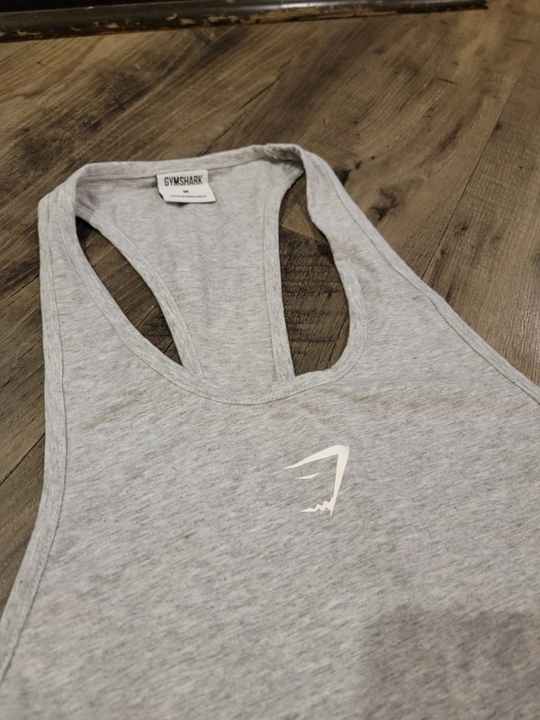 Gymshark Men’s React Stringer Slim Fit Tank Top Size Medium Gray gallery