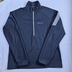 Marmot Pullover Shirt Mens L Black 1/2 Zip Activewear Hiking Lightweight Stretch