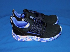 Adidas Youth 6 38 NWT Big Girls Black Purple Lite Race Adapt Sneakers Kids Shoes
