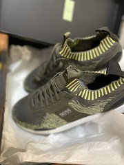 HUGO Boss Knitted Titanium_runn_scafe Trainers US 9 NWT