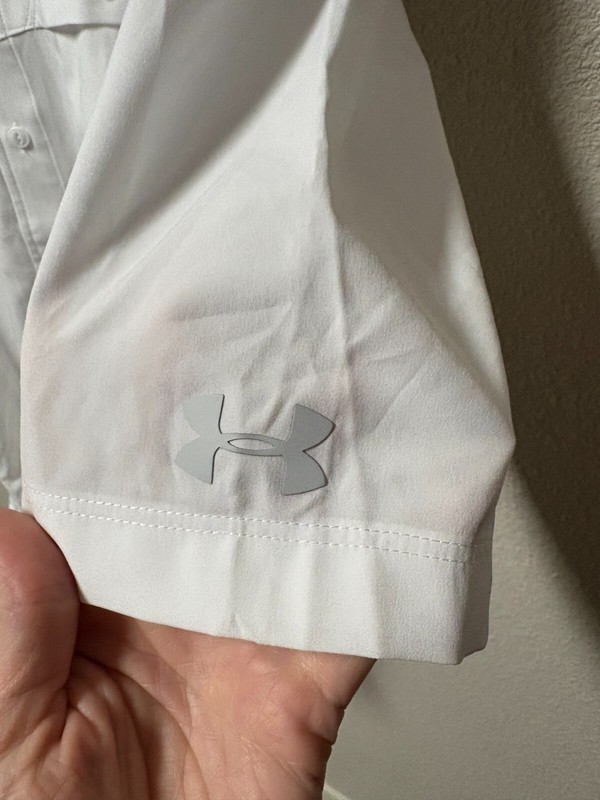 Under Armour Texas Tech Red Raiders Baseball Button Down Shirt White NWT gallery