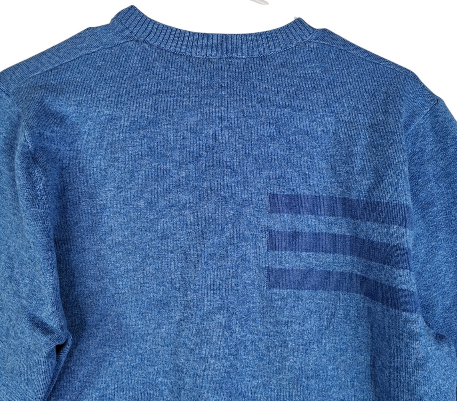 Men’s Adidas Climate Proof Crew Neck Long Sleeve Blue Pullover Sweater Sz M gallery