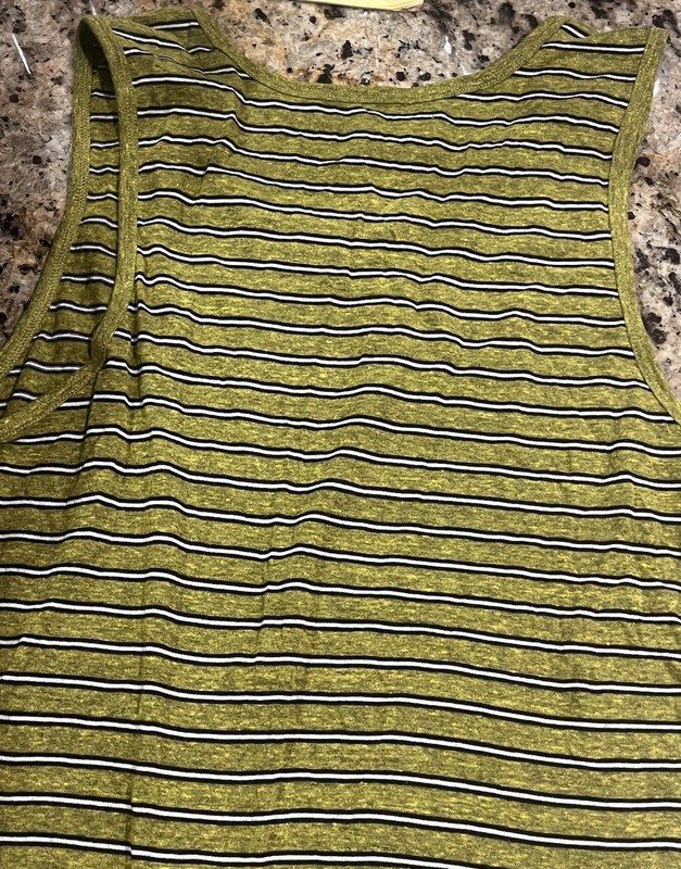 Hurley Mens Large Staple Shoot Stripe Green Tank-Top Casual Active Beach Surf gallery