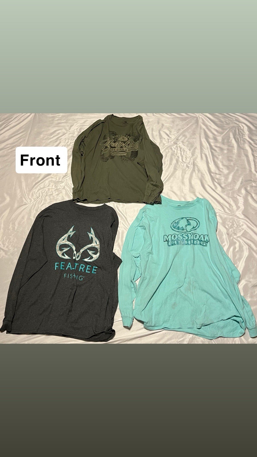 Mossy Oak & Realtree Men's 2XL Graphic Long Sleeve Fishing T-Shirts Lot of 3 gallery