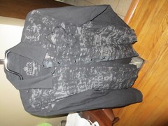 Men’s Helix Black/Gray Long Sleeve Pearl Button Shirt L VGC