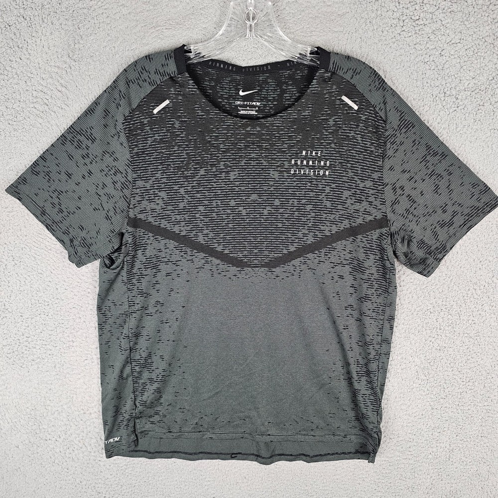 Nike ADV Division Tech Knit Running Shirt Mens L Dri-Fit Short-Sleeve DM4765-010