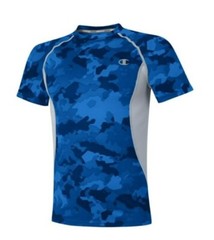 Champion Gear Men’s Compression Camo Print Raglan Short Sleeve T-Shirt, Blue, XL