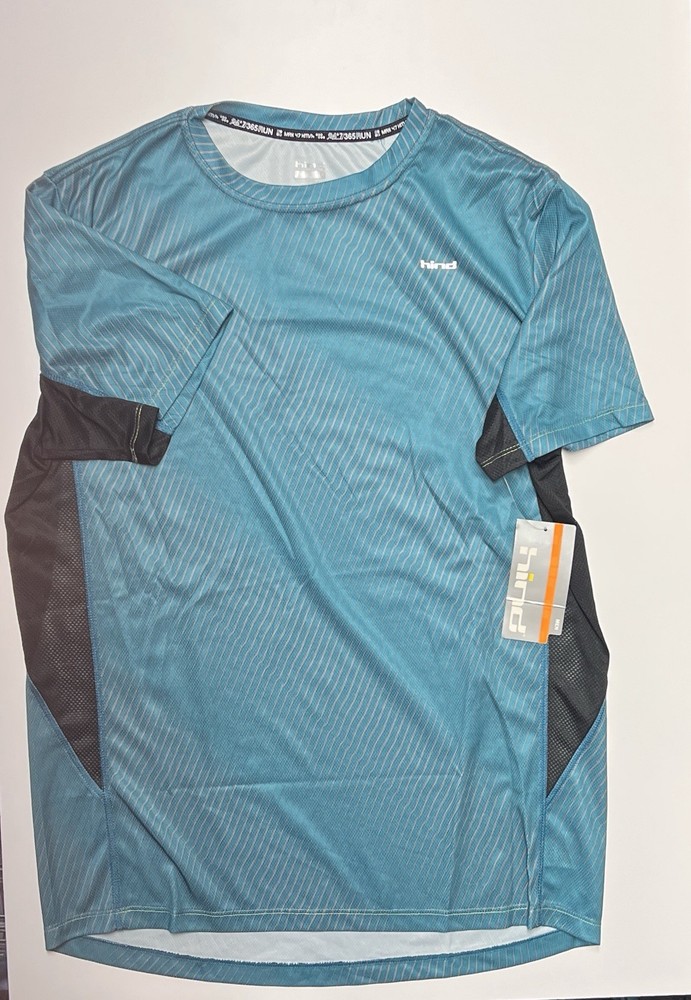Men’s Hind Running Shirt Crew Neck - Pacific Teal Size L