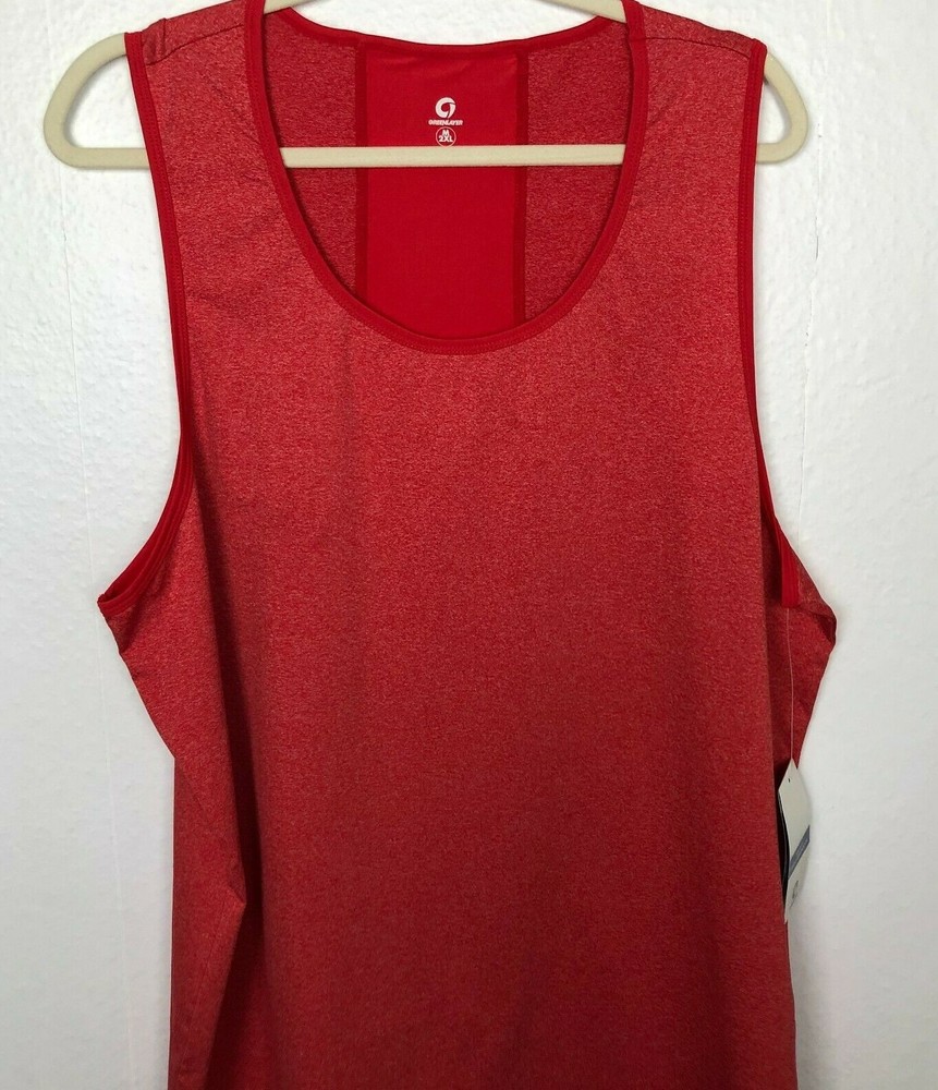 GREENLAYER Athletic Workout Tank Mens size XL BANFF Red Racerback UPF 50+ NWTs