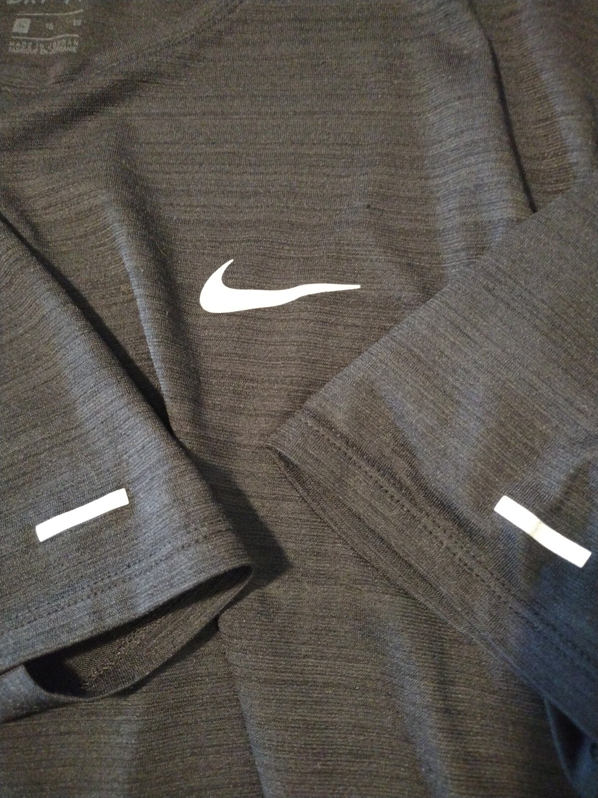 Nike Dri Fit Running Shirt Reflective Black Mens Size X Large gallery