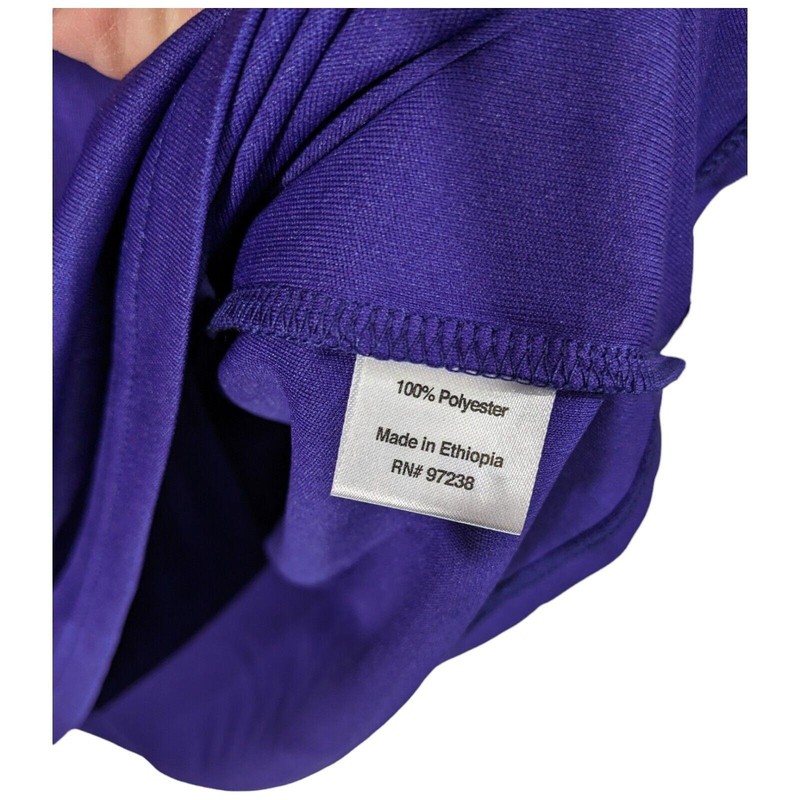 2 Mens Purple Long Sleeve Performance Shirts Size XL Plain Blank Workout Tops gallery