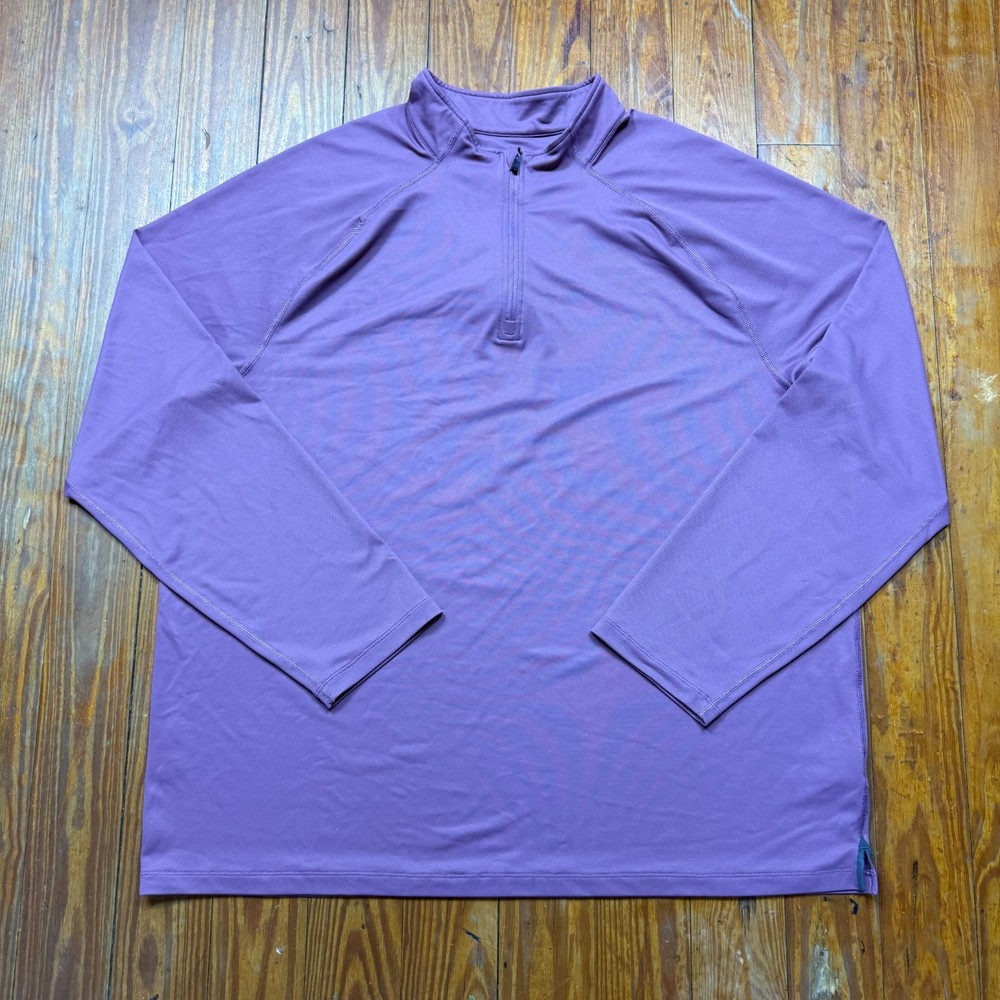 Rhone Quarter Zip Pullover Performance Shirt Mens Size 2XL Purple Stretch