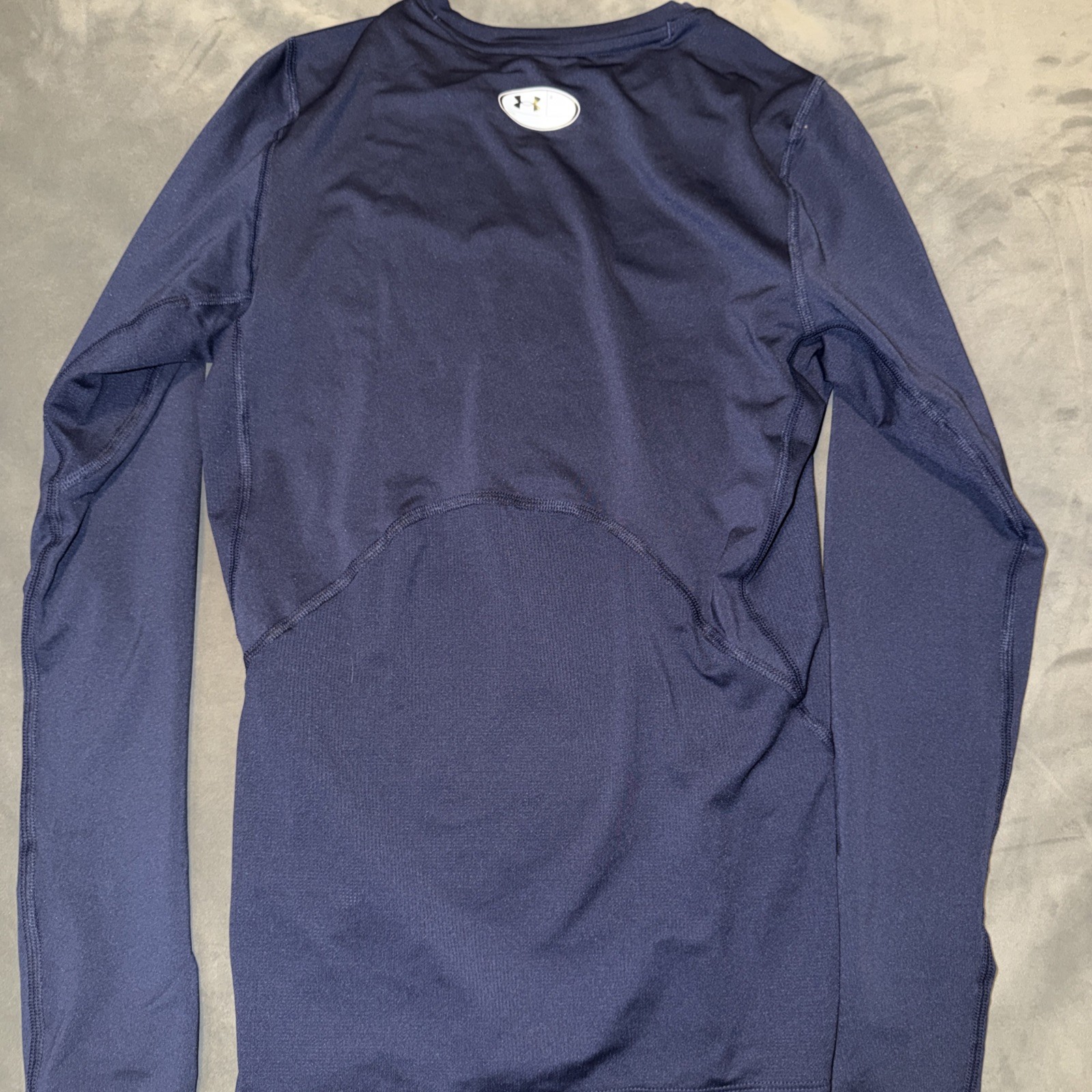 UA Men’s Heat Gear Compression Long Sleeve Navy Blue Shirt Sz Medium gallery
