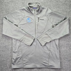 Patagonia R1 Polartec 1/2 Zip Pullover Mens XL Gray Fleece Waffle Knit Pockets
