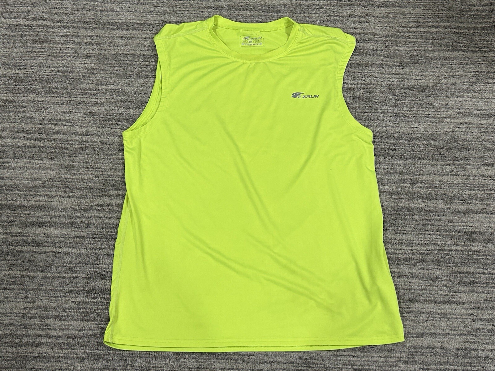 EZRUN Shirt Adult Medium Green Tank Tops Gym Beach Sleeveless Polyester Mens gallery