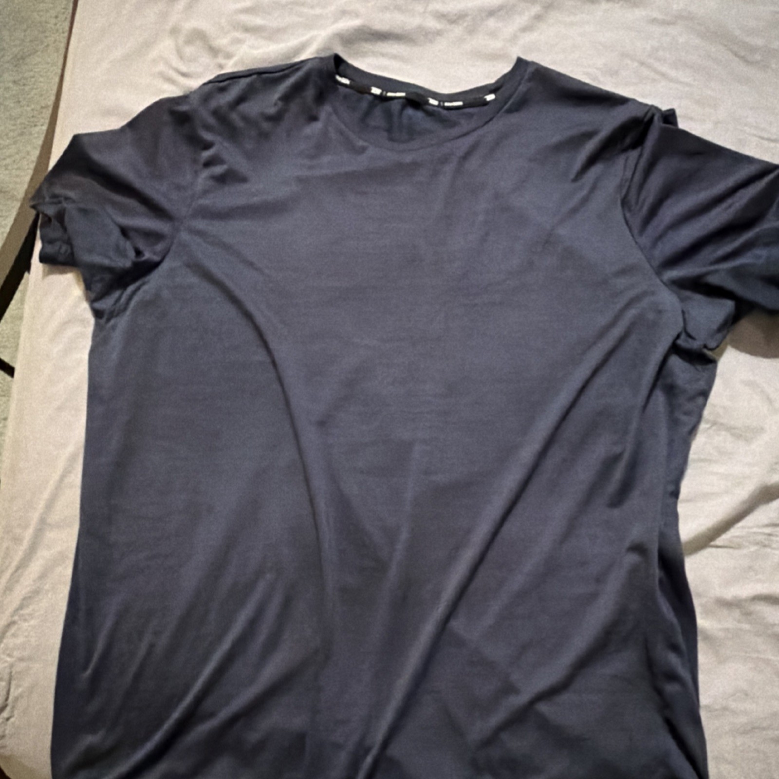 Dry Tek Men’s L Navy Moisture Wicking Polyester Crew Neck T-Shirt Short Sleeve gallery