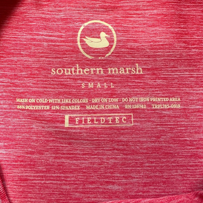 Southern Marsh Tee Shirt Men's S Coral Performance Polyester FieldTec Fishing gallery
