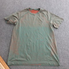 Lululemon Shirt Mens Medium Green Short Sleeve Raglan Lightweight Athletic Tee