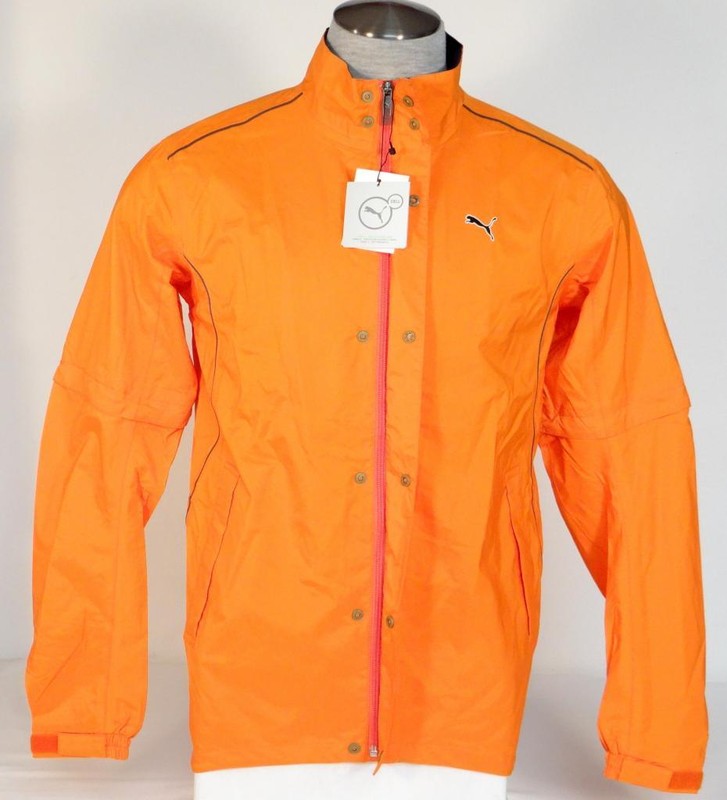 Puma Storm Cell Pro Orange Convertible Golf Jacket & Carry Bag Men's NWT gallery