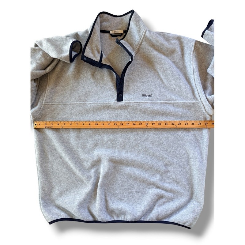 JJJJound Camper Pola Fleece Ash/Navy Quarter Zip Jacket Size XXL Made in Japan gallery