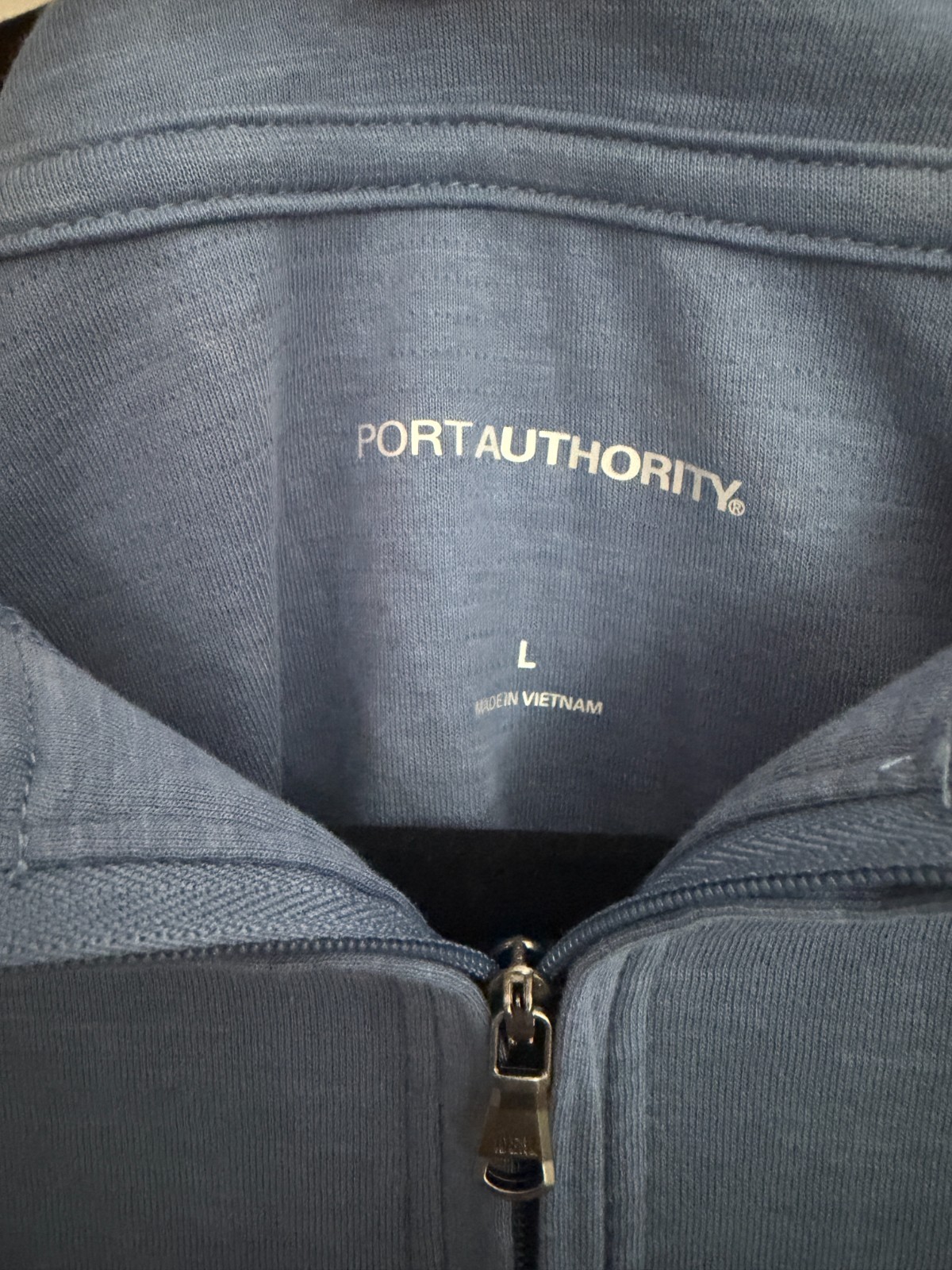 Port Authority Blue 1/4 Zip with Colar - Size Large gallery