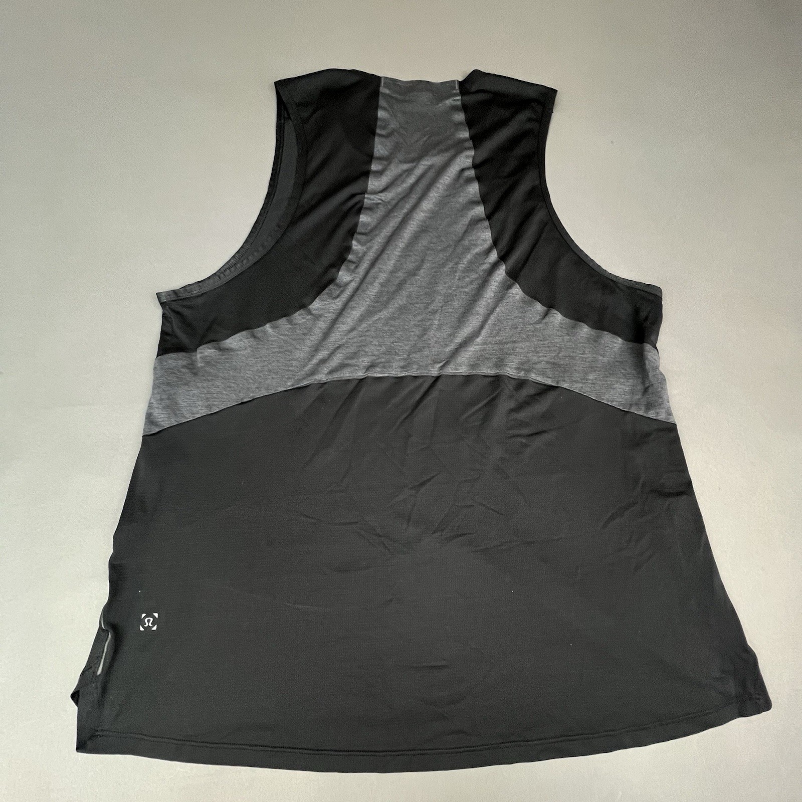 Lululemon Tank Top Mens Medium Black Gray Fast And Free Running Sleeveless Shirt gallery