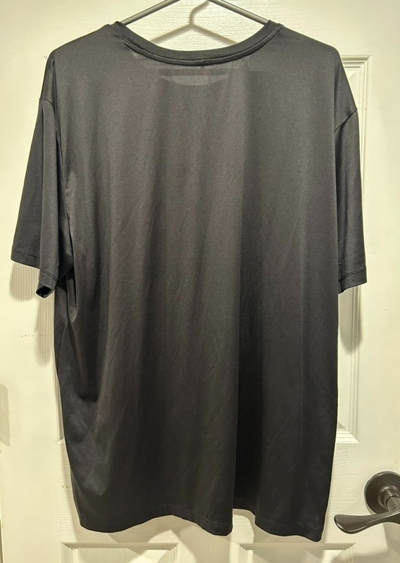 Athlio Men's size XL Black short sleeve crew neck quick dry sun protection shirt gallery