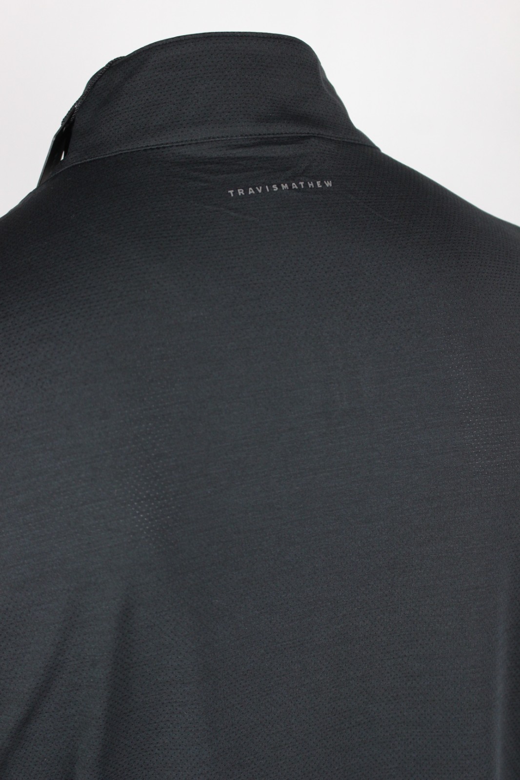 Travis Mathew Men's Heater Pro 1/4 Zip Pullover Bali Hai Golf Las Vegas Black gallery