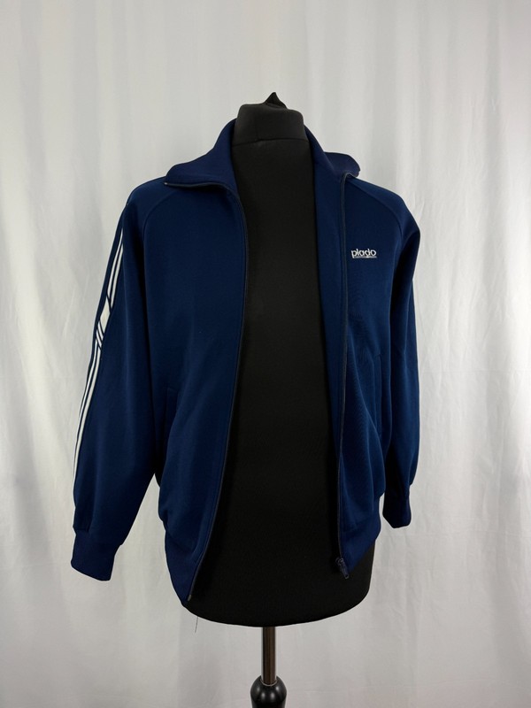 Hit Union Professional Plado Sportswear Jacket Blue Mens S 36 in Japan VTG 1980s gallery