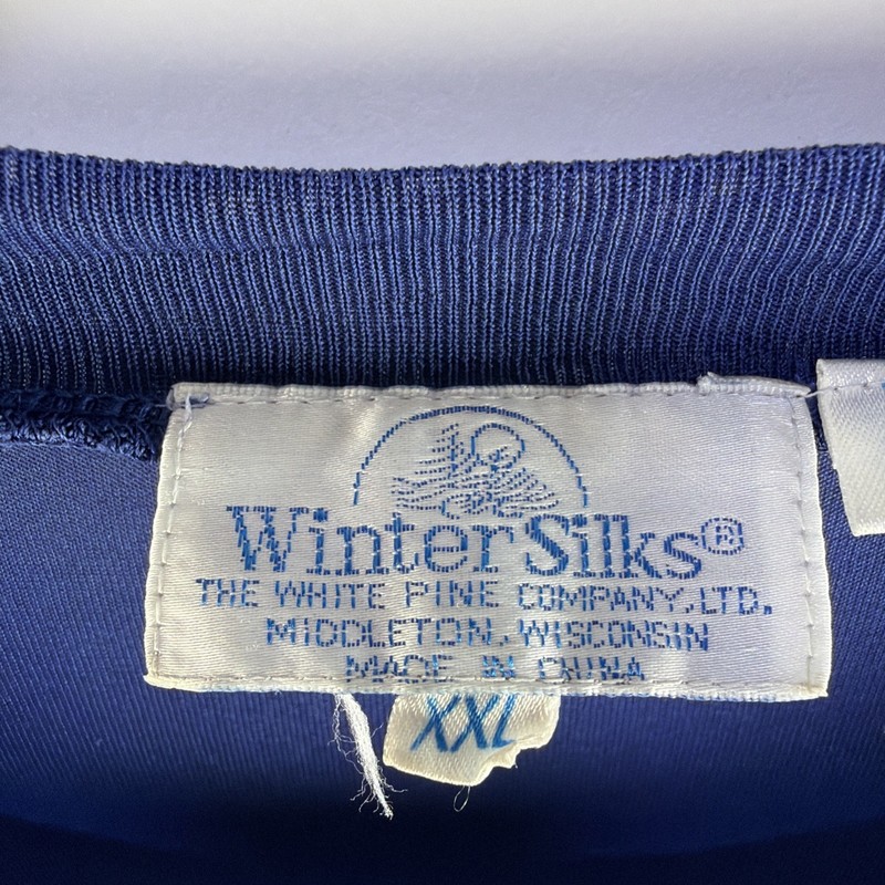 Wintersilks Silk Top Base Layer Blue Sheer Mens 2XL gallery