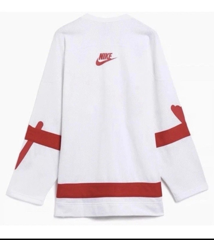 NIKE SPORTSWEAR CLUB HOCKEY JERSEY Mens Size XXL Oversized WHITE RED HV1137-100 gallery